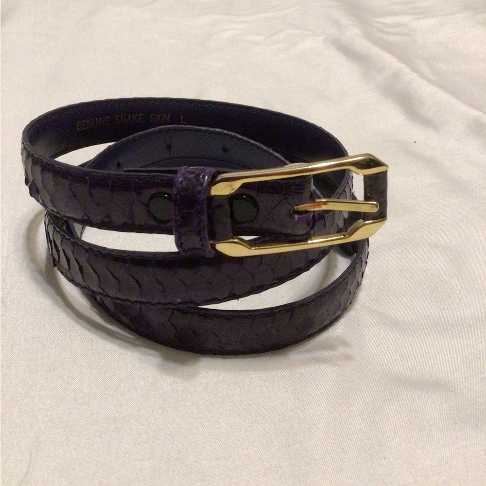 Purple Snakeskin belt Size large | Snake skin